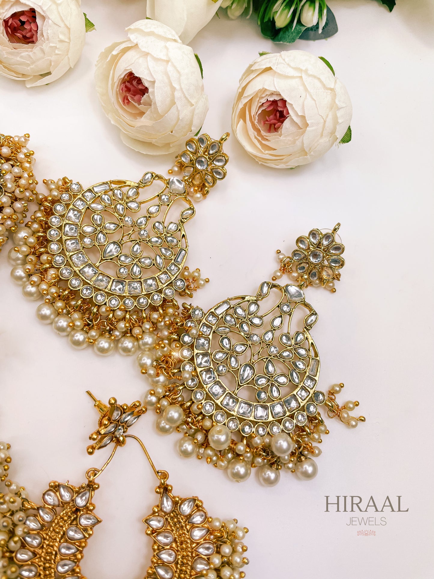 Ira Oversized Kundan Earrings