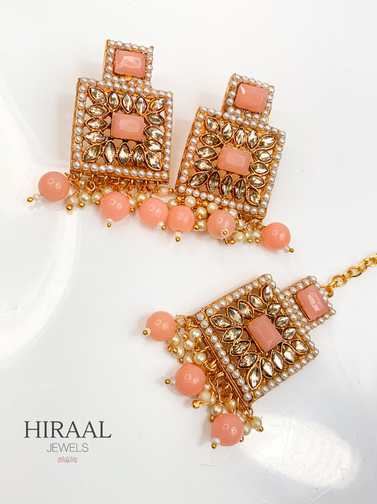 Meena Earring and Tikka Set