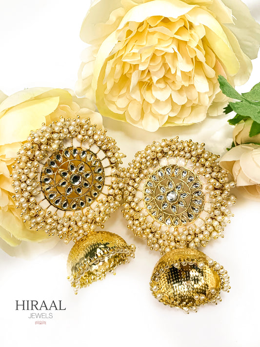 Chambeli Oversized Jhumka Earrings